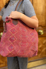 Load image into Gallery viewer, sac kantha bengale coton indien kantha
