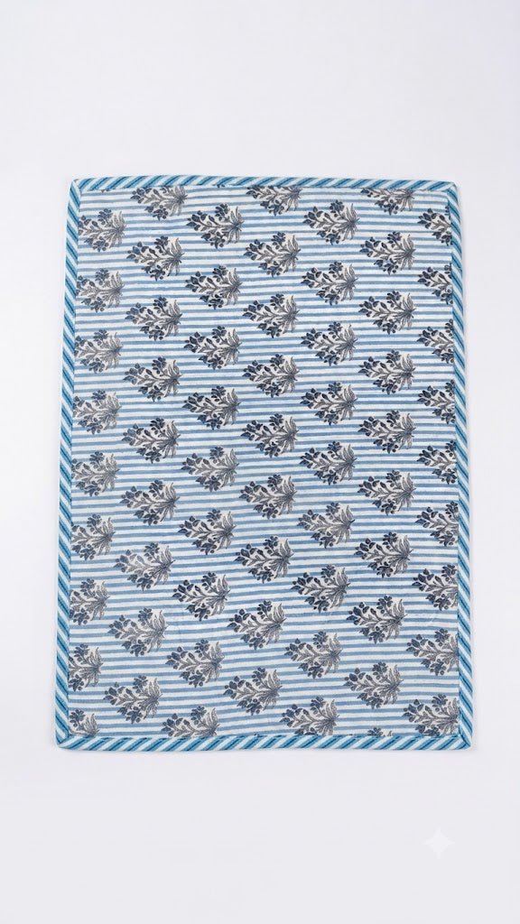 Set de table coton matelassé LYS BLEU