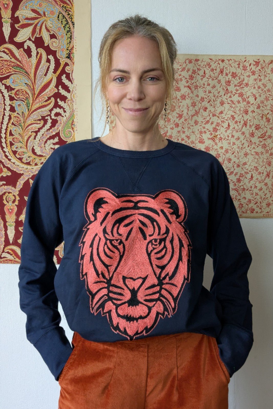 Sweat Tigre brodé NAVY