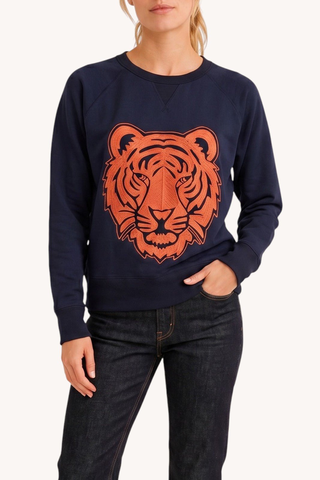 Sweat Tigre brodé NAVY