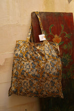 Load image into Gallery viewer, tote bag block print coton indien
