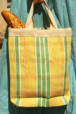 Load image into Gallery viewer, tote bag stripes plastique recycle
