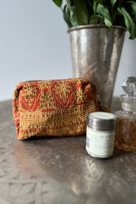 Load image into Gallery viewer, trousse a maquillage bengale coton indien kantha

